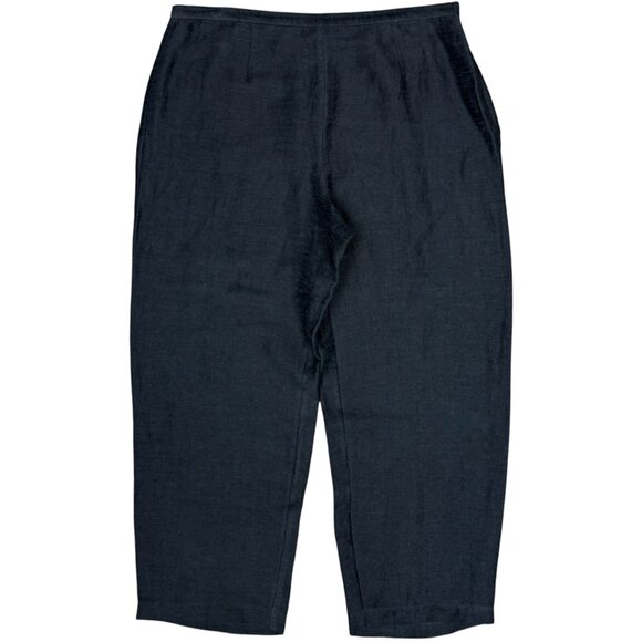 EUC Women's EILEEN FISHER Wide Leg Linen Blend Ankle Pant | Size PL - Picture 2 of 7